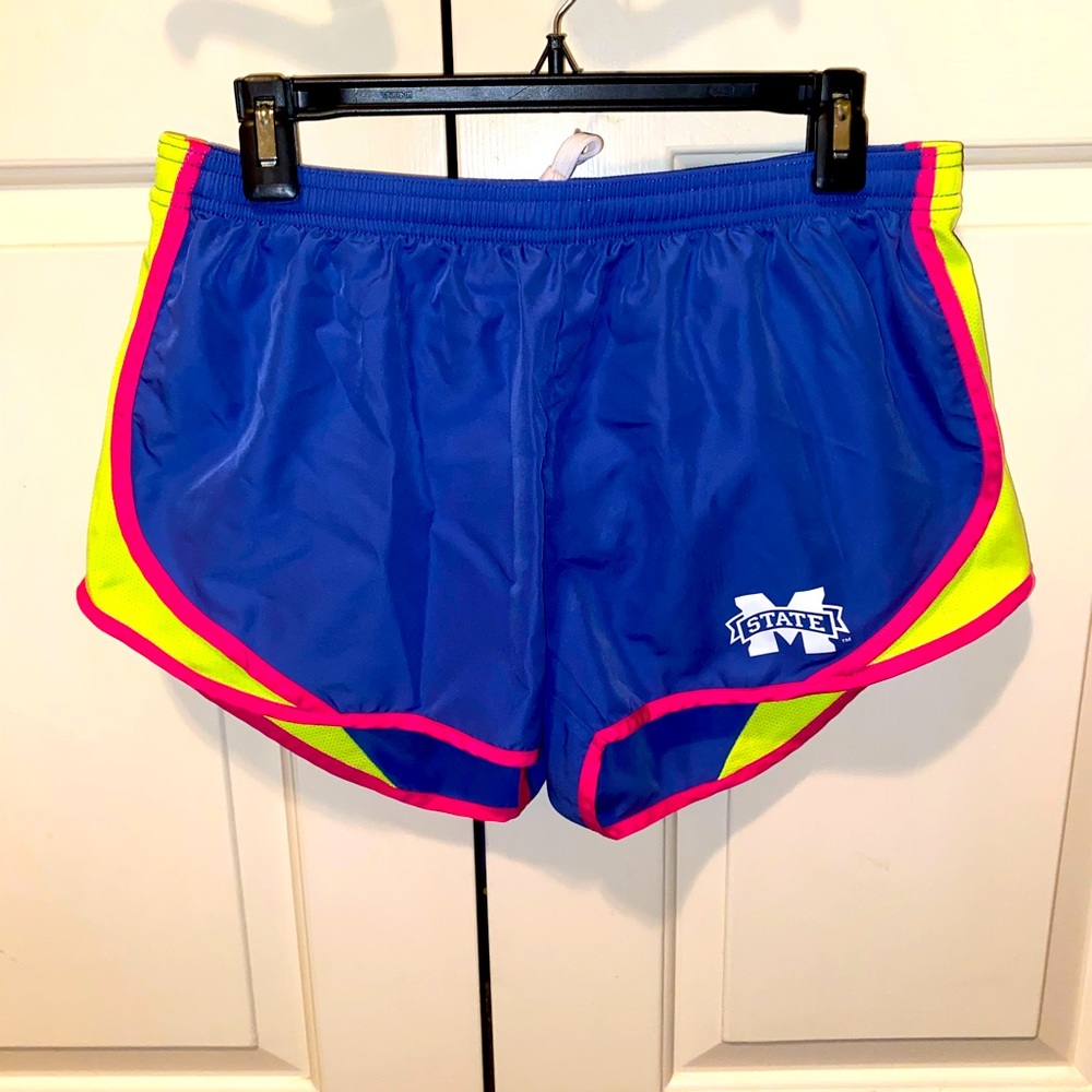 SOFFE Mississippi State Bulldogs athletic shorts.